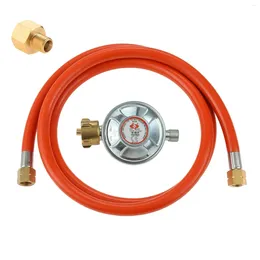 Tools 3pcs/kit Gas Hose 150cm Pressure Reducer 50mbar Regulator Set Transition 1/2" R X 1/4" Lks Adapter For LPG BBQ Grill Cooker