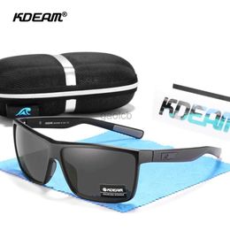 Sunglasses KDEAM Scratch Resistance Sunglasses Men Polarised 100% UV Protection Sun Glasses Integral Spring Hinges And Curved Temples KD029 24412