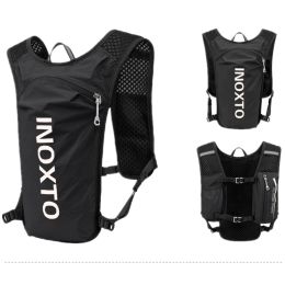 Bags INOXTO waterproof running backpack 5L ultralight hydration vest mountain bike leather bag breathable gym bag 1.5L water bag