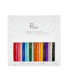 18 Colours Eyeliner Pencil Set Waterproof Colourful Blue Green Yellow White Cat Eye Liner Pen Women Makeup 11824601152