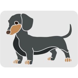 Dachshund Stencil 11.7x8.3 inch Large Reusable Pet Dog Drawing Stencil Animal Lover DIY Template, Cute Dachshund Dog Stencil