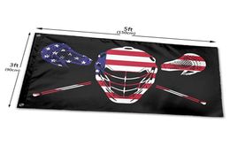 American Lacrosse Outdoor Flag Vivid Colour UV Fade Resistant Double Stitched Decoration Banner 90x150cm Digital Print Whole5521159