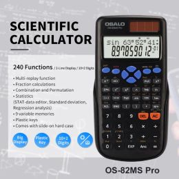 Calculators 240 Function Junior High School Student Function Science Calculator Plug Button Battery 82MS Teaching Test Calculator