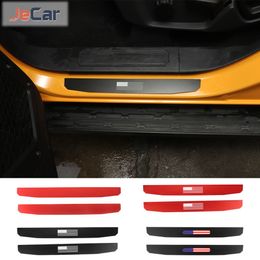 JeCar Aluminium Alloy Car Door Outer Sill Bar Threshold Protector Pedal Strip Stickers For Ford Bronco 2021 up 2-Door Accessories