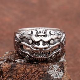 Retro Lucky Feng Shui Ring for Women Men Punk Biker 14K Gold Animal Pixiu Ring Good Luck Jewellery Accessories