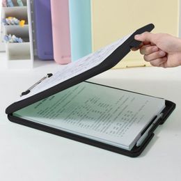 Two-in-one Test Paper Box Writing Board Portable Storage Clipboard with Pen Holder Lightweight File Box for Home School Office