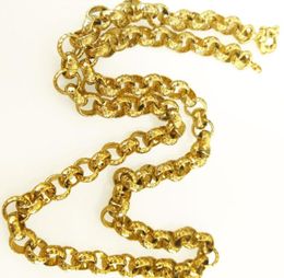 Chains Gold Vacuum Electronic Plating Belcher Bolt Ring Link Mens Womens Solid Chain Necklace Jewllery N220Chains5778957