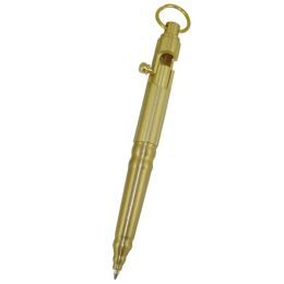 Pens ACMECN 65g Heavy Solid Brass Pocket Pen NiceEshop Portable Delicate Signature Pen CNC Handmade Ballpoint with Utility Key Ring