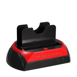 Enclosure HDD Docking Station Dual Hard Disc Drive Docking Station Base HDD Docking Station for 2.5 Inch 3.5 Inch IDE/SATA USB 2.0