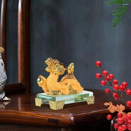 Decorative Figurines Resin Chinese Year Dragon Statue Attract Wealth Good Luck Feng Shui Figurine Craft Sculpture