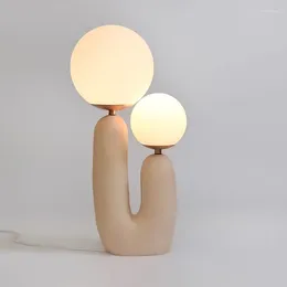 Table Lamps Nordic Bedroom Bedside Lamp Creative Art Decoration Designer Model Room Living Double-headed