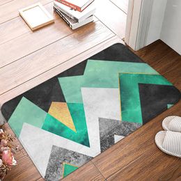 Bath Mats Green Mountain Texture Flowers Entrance Door Mat Living Room Non-Slip Floor Carpet Bathroom Doormat Kitchen Rugs Foot