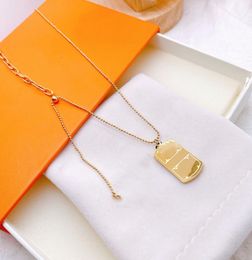 Luxury necklace female stainless steel couple gold chain pendant jewelry on the neck gift for girlfriend accessories whole Nec7737694