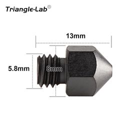 Trianglelab MK8 DLC Hardened Steel Nozzle for 3D printers hotend J-head cr10 heat block ender3 hotend m6 Thread