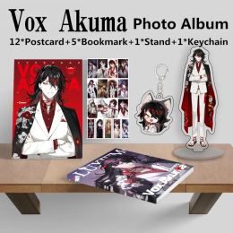 Rings New Anime VTuber Vox Akuma Picture Album Luxiem Cartoon Figure Photobook Keychain Acrylic Stand Cosplay Gift