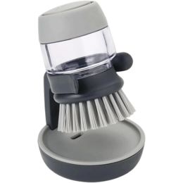 Dish Pots Scrub Brush with Soap Dispenser Holder Dishwashing Removable Cleaning Brushes Scrubber Kitchen Tool