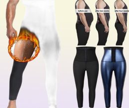 Waist Support Men Compression Shapewear Sauana Sweat Leggings Fitness Back Tummy Control Pants Reductive Girdle Slimming Shaper7506239