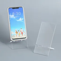 Decorative Plates Acrylic Transparent Mobile Phone Display Rack Desktop Bracket Removable Simple