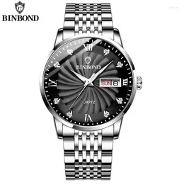 Wristwatches BINBOND Top Classic Business Men's Watches Quartz Fashion Ultra-Thin Wrist Watch 30M Waterproof Luminous Luxury Men B3034