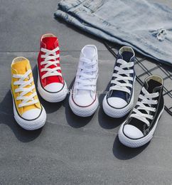 Kids shoes baby canvas Sneakers Breathable Leisure designr shoes boys girls High top Shoes 5 colors C65428470097