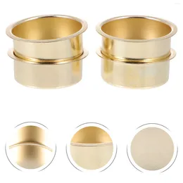 Candle Holders 4 Pcs Metal Cup DIY Tea With Lidsticks Wedding Mini Round Xmas Lidholders Decorate Simple