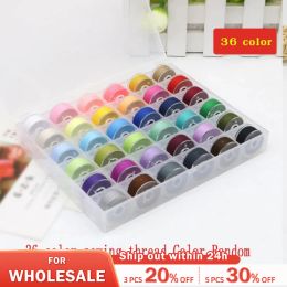 25/36 Color Handmade Embroidery Sewing Threads Polyester Home Hand Stitching Sewing Machine Supplies Yarn Line Box Color Random