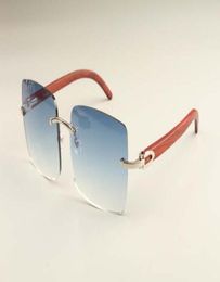 2019 new factory direct luxury fashion ultra light big box sunglasses 352412A4 natural wooden sunglasses DHL 4588488