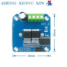 1pcs IBT-2 High Power Intelligent Automotive Motor Driver Module BTS7960 43A Current Limit Control Semiconductor Cooling