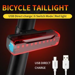 Bike Taillight Waterproof Riding Rear Light Led 2600 MAh Usb Rechargeable Mountain Bike Cycling Light Tail-lamp Bicycle Light