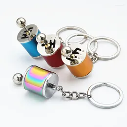 Keychains Shift Keychain Car-styling Keyring Gear Gearbox Pendant Stick Knobs Metal Key Ring