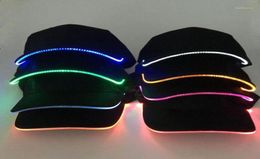 Ball Caps Fashion Unisex Solid Colour LED Luminous Baseball Hat Christmas Party Peaked Cap16529213