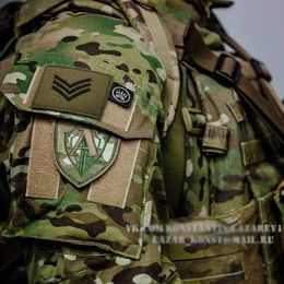 IR Infrared Reflective Tactical Morale Patches Level 1 2 Hook Loop Shoulder Applique Badge Uniform Armband Military Rank Emblem