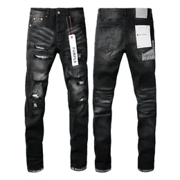 Purple jeans denim trousers men's jeans designer denim hole black pants high-end quality straight design retro street style leisure sports pants trend jogging pants.