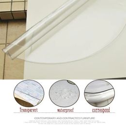 3.0mm Soft Glass Tablecloth Transparency PVC table cloth Waterproof Oilproof Kitchen Dining table cover for Round table