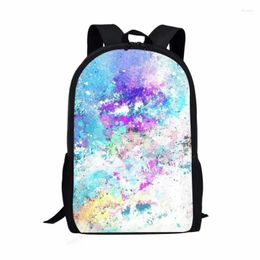 School Bags Colorful Tie-dyed Print Pattern Students Bag Girls Boys Book Teenager Daily Casual Backpack Travel Storage Rucksacks