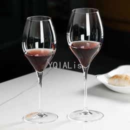 Wine Glasses Practical Exquisite 200-450Ml Crystal lass oblet Bordeaux Red Wine Champane Cup Art Fashion Family Holiday Drinkware ift L49