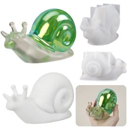 DIY Big Size Snail Ornament Silicone Mould Crystal Resin Plaster Handicraft Casting Mould Handmade Home Desktop Craft Making Tool
