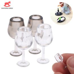 1set 1:12 Dollhouse Miniature Champagne Wine Glasses Goblet Modle Toys Bar Kitchen Dining Room Doll House Decor Accessories