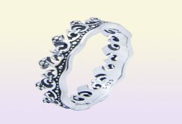 Size 610 Lady Girls 925 Sterling Silver Ring Jewellery Newest S925 Punk Style Cycle Crown 8382409