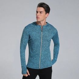 Jackets New Men's Running Jackets Quick Dry Soccer Basketball Compression Long Sleeve Tights Top Breathable Gym Fitness Training Clothes