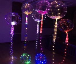 Luminous Led Balloon String Colourful Transparent Round Bubble Wedding Balloons Lighting more Colours after put in Helium about 187001208