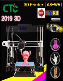 CTC A8 3D Printer High Accuracy Desktop Prusa i3 DIY Kit LCD Screen Printer Self Assembly Resume Power Failure Printing7235102