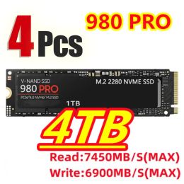 Boxs 1/2/3/4Pcs 4TB 980 Pro SSD Nvme M.2 2280 PCLE4.0X 2TB Internal Solid State Drive HDD Hard Disc For Ps5 Desktop PC Laptop Storage