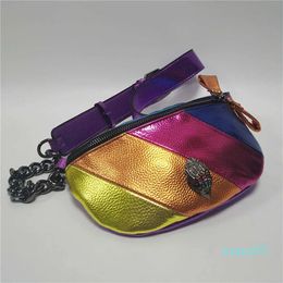 Waist Bag Colour Patchwork Handbag Contrast Rainbow Crossbody Eagle Head Rainbow Kurt Handbag Shoulder Bags