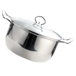 Double Boilers Soup Pot Stainless Steel Cooking Pots Milk Container Saucepan With Lid Large Capacity Stockpot