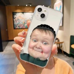 Funny Babaite Hasbulla Phone Case for iPhone 15 14 13 12 11 Pro Max Mini XSMAX XR X SE 7 8 Plus Fundas Transparent Phone Cover