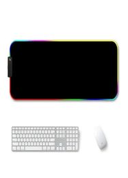 Gaming Mouse Pad RGB LED Glowing Colourful Large Gamer Mousepad Keyboard Pad NonSlip Desk Mice Mat 7 Colours for PC Laptop7603731