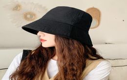 COKK Bucket Hat Women Summer Korean Fisherman Hat Black Sun Protection Casual Ladies Hats Japan Style Panama Cap Gorros Flat Top 22093354