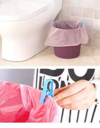 3-10Pcs Garbage Bin Clip Durable Plastic Trash Bag Fixed Clip Holder For Kitchen Bathroom Organiser Household Storage Clamp Clip