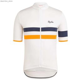 Cycling Jersey Sets 2023 Rapha Summer Cycling Jersey Short Seve Set Maillot Ropa Ciclismo Breathab Mountain rapha Bike Clothing MTB Cyc Clothe L48